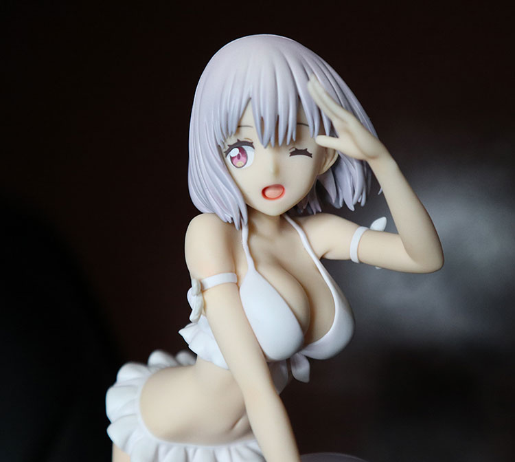 akane shinjou aquamarine swimsuit front close up