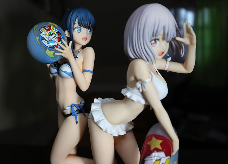 akane shinjou rikka takarada aquamarine swimsuit figure front 1