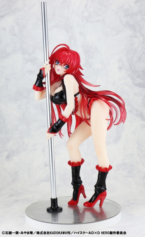 rias gremory pole dance black